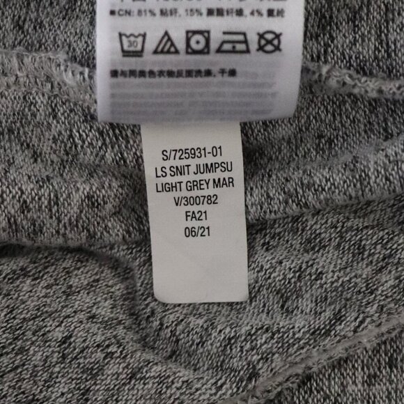 GAP Kids Girl Sz XXL Grey Softspun Buttoned V-Neck Stretch One Piece Jumpsuit - Picture 15 of 15